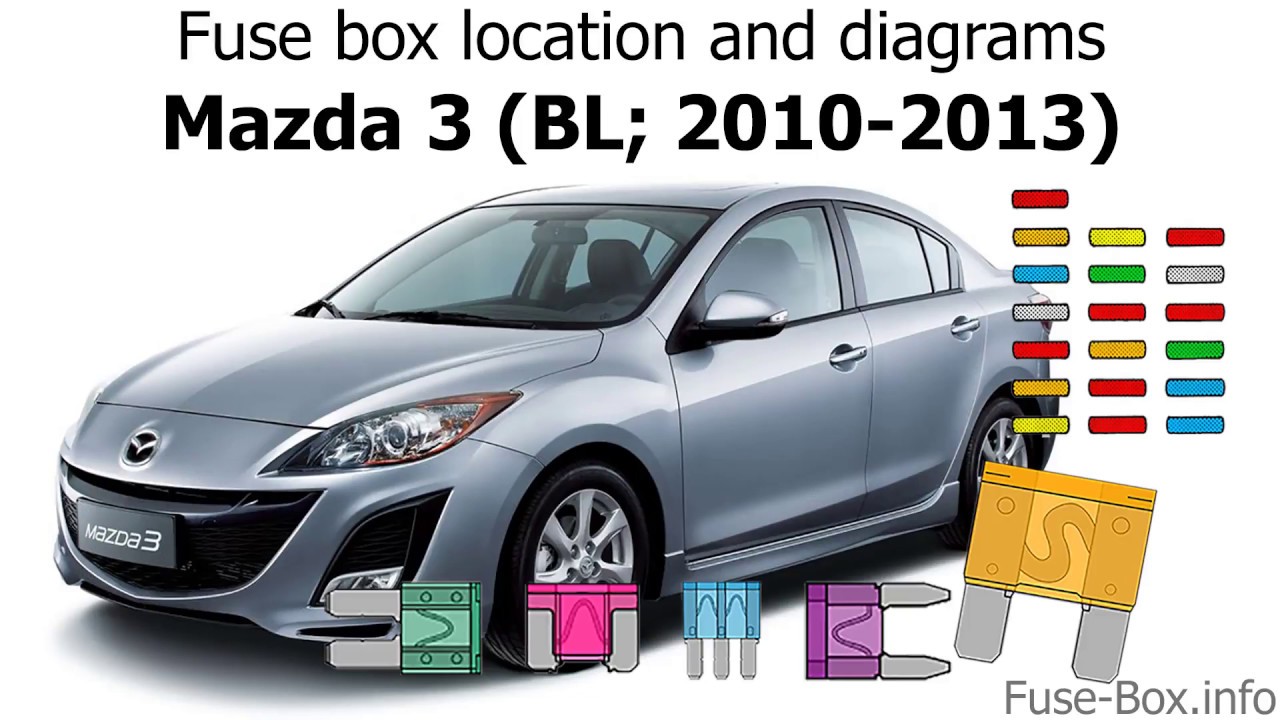 Fuse box location and diagrams: Mazda 3 (BL; 2010-2013)