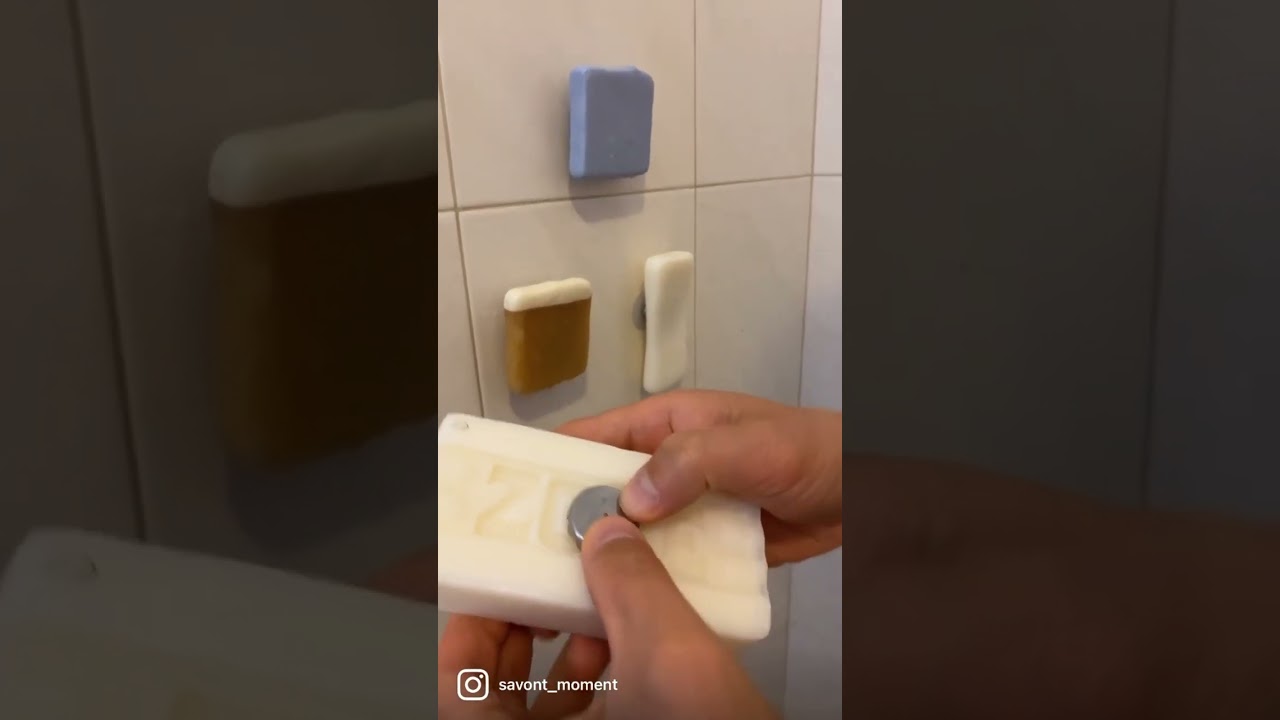 Jumbo magnetic soap holder from SAVONT | avoid shower caddy (shower tips & tricks)