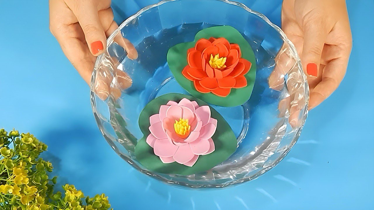 COMO FAZER FLOR DE LOTUS EM E.V.A, LINDA!