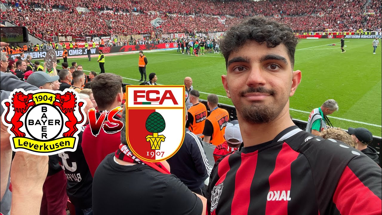 Deutscher Meister ohne Niederlage⚫️🔴  Invincible Saison🔥| Bayer Leverkusen vs Augsburg |Stadionvlog