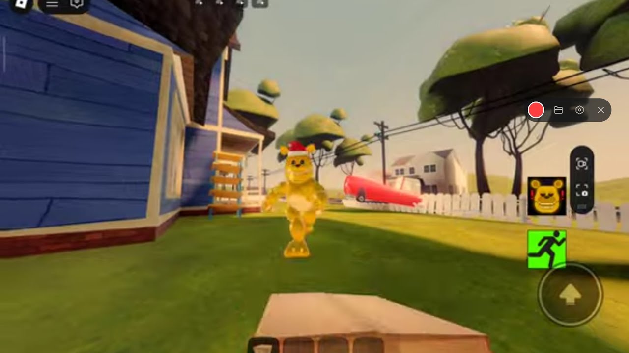 Running from Fredbear in hello neighbor roblox pt2
