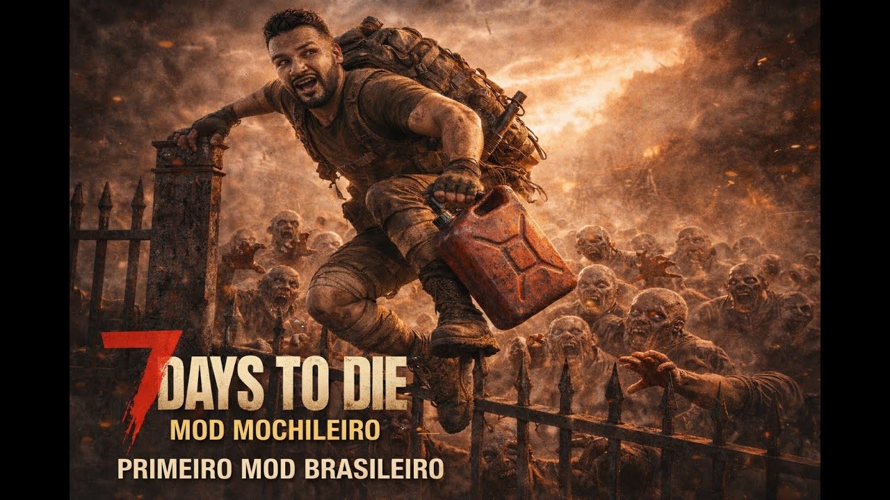 7 Days to die 2.5 Mod Mochileiro com os amigos