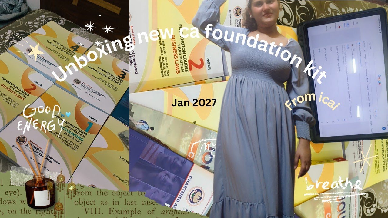 UNBOXING CA FOUNDATION BOOK KIT 📚 JANUARY 2027 💫