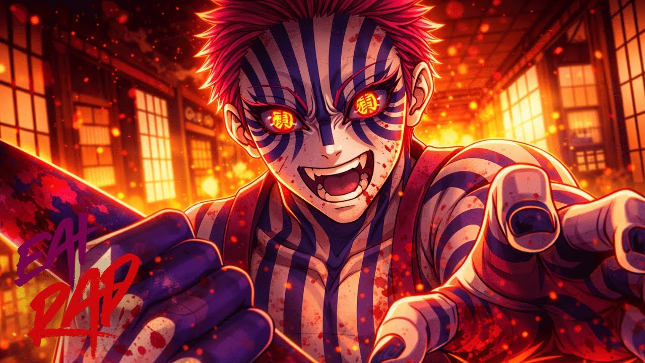 Rap do AKAZA - Kimetsu no Yaiba |MUNDO CRUEL|EAI RAP