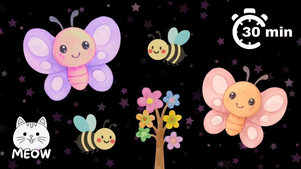 Calming Butterflies & Bumblebees 🦋🐝  Baby Sensory Adventure
