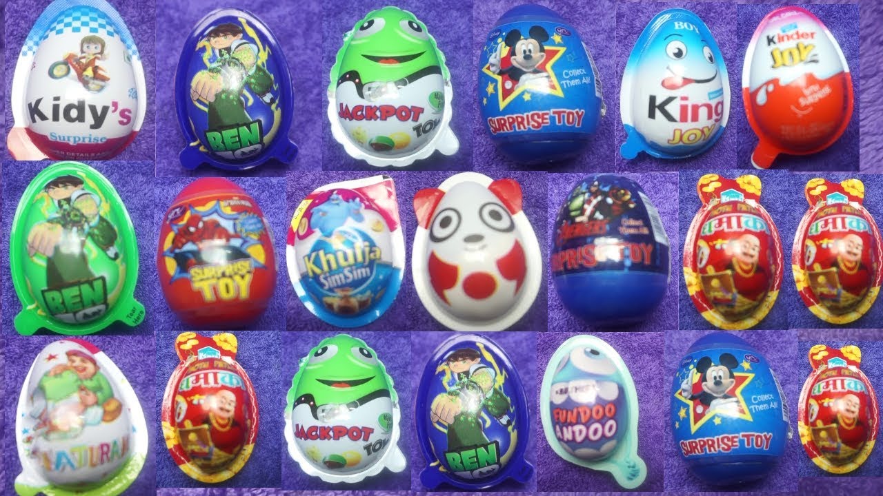 Huge Collection of Motu patlu,Ben10,spiderman ,mickey,Avengers,Monster ,kinder joy Surprise Eggs