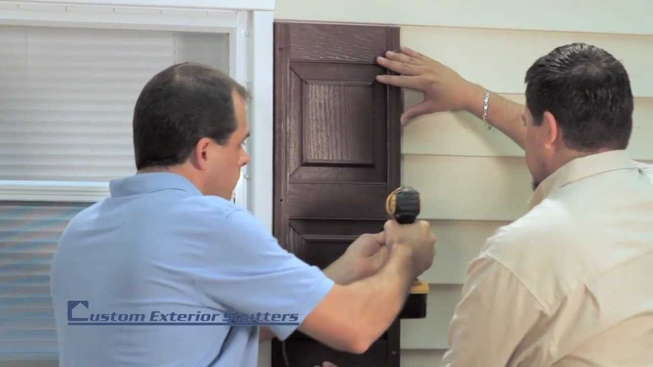 Installing Exterior Shutters using screws