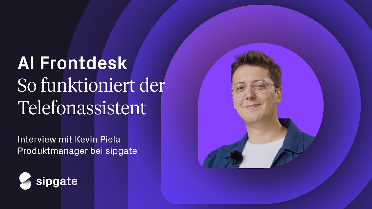 AI Frontdesk - Produktmanager Kevin Piela erkl&auml;rt den Telefonassistenten