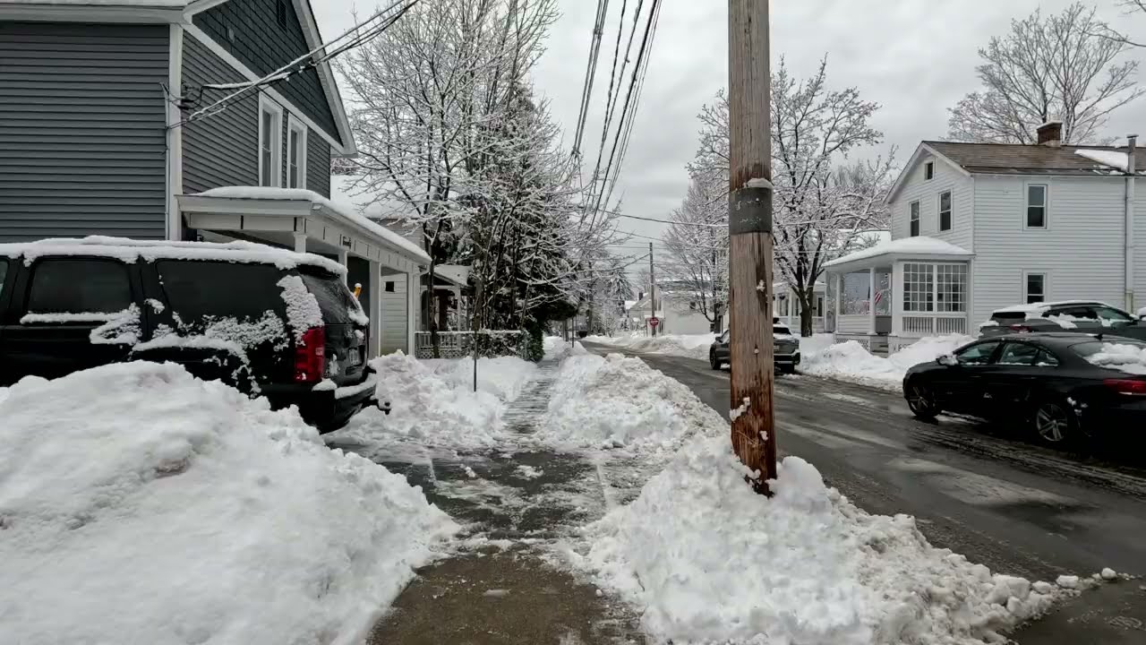 (4k) A Wintry Walk To Work Saratoga Springs NY video # 162 February 21st 2026 Robert J Wheaton Jr