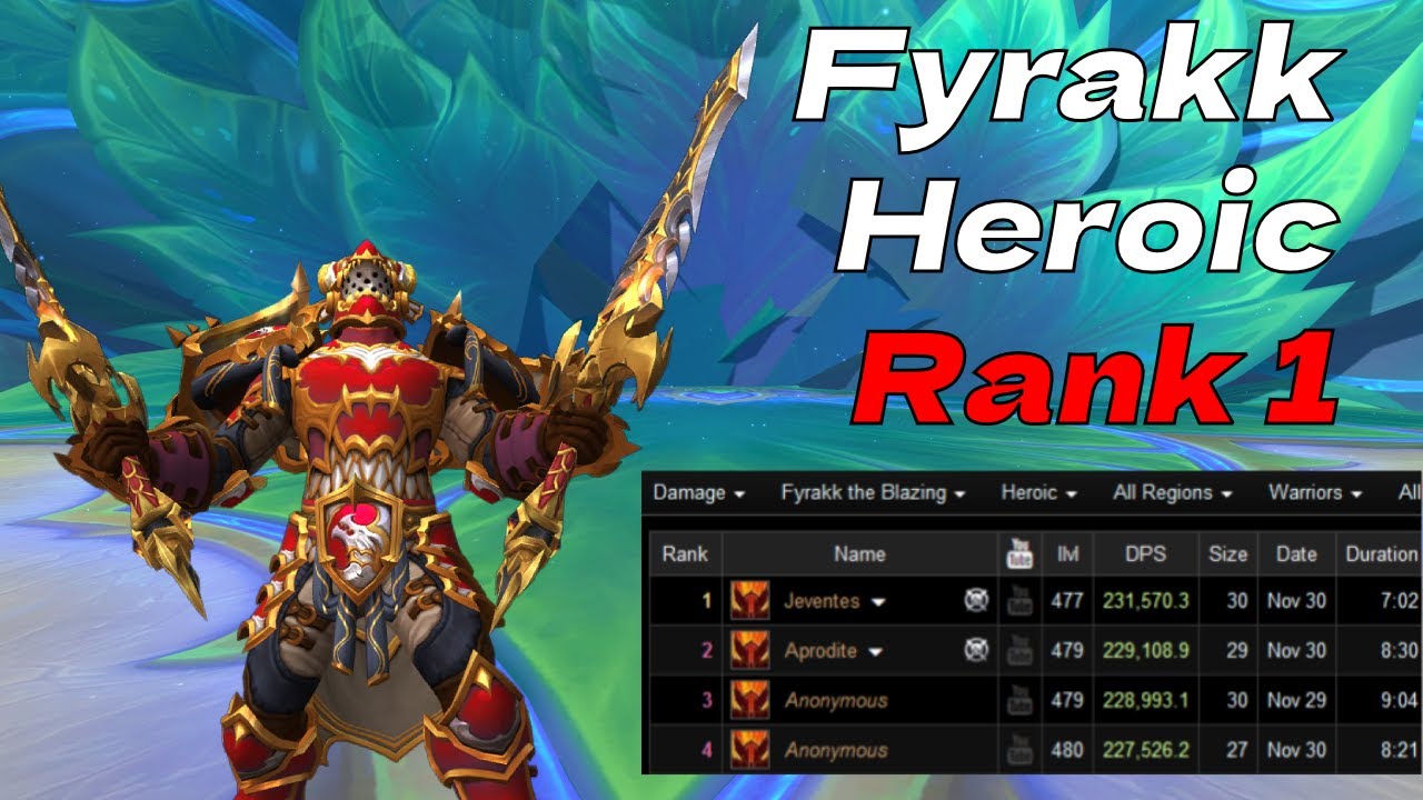 Fury Warrior Rank 1 Fyrakk Heroic POV - Dragonflight season 3