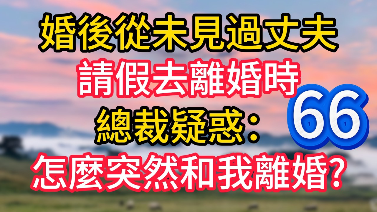第六十六集：婚後從未見過丈夫，請假去離婚時，總裁疑惑：怎麼突然和我離婚?#故事#言情小說#一口氣看完#爽文