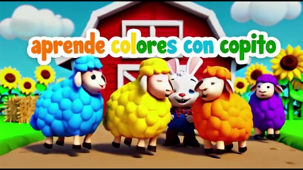 🎨🐰 Aprende Colores con Copito y las Ovejitas en la Granja 🐑 – Canción Infantil para Niños