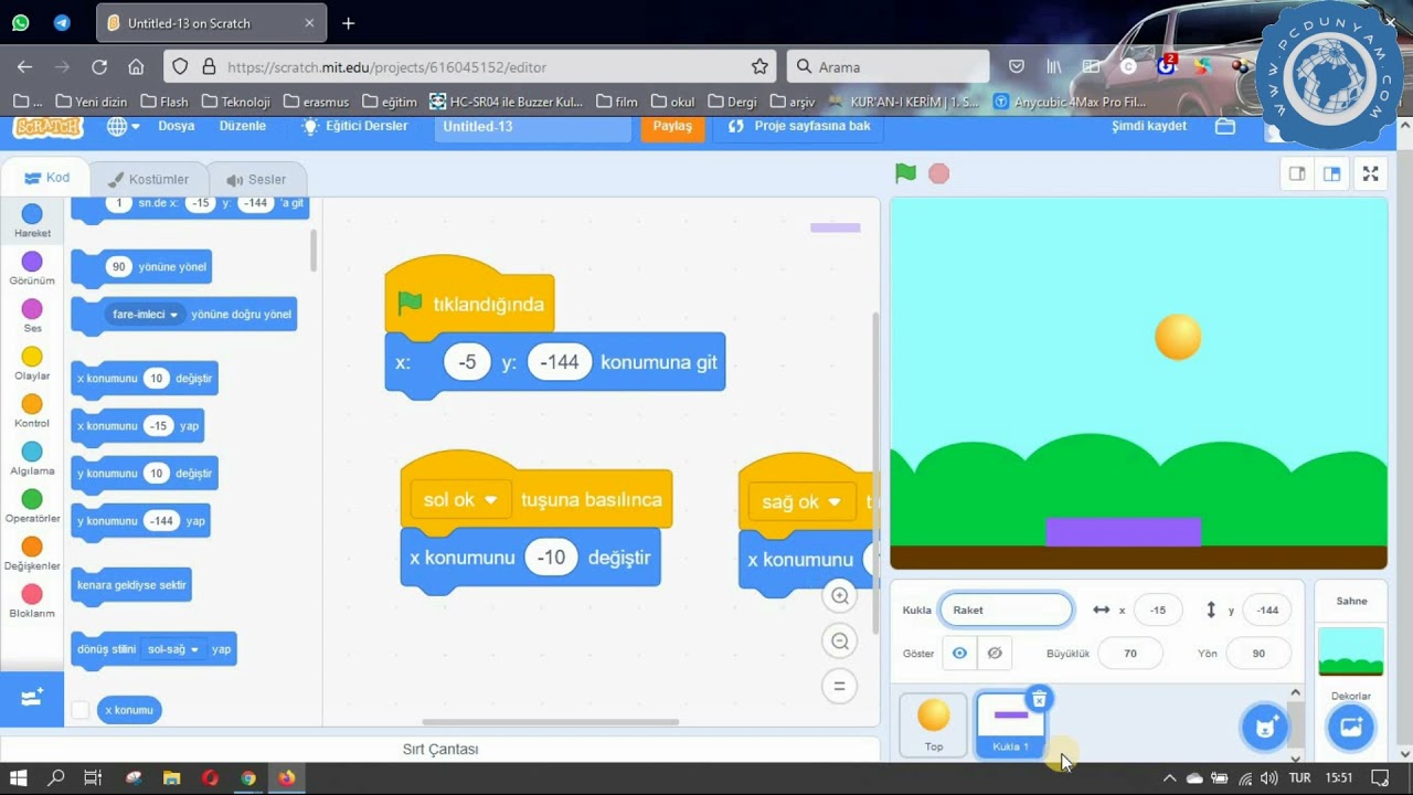 Scratch 7. Ders Tenis Oyunu Yapımı