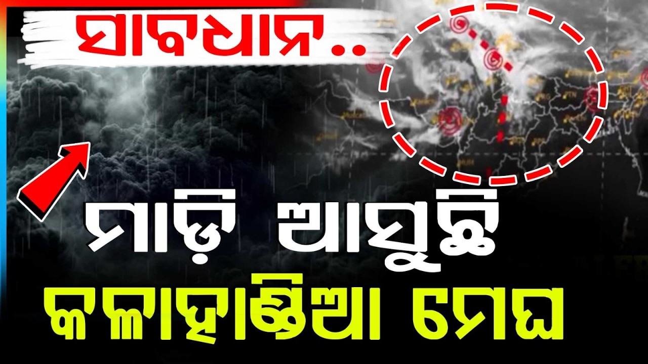 ସାବଧାନ..ମାଡ଼ି ଆସୁଛି ବଡ କଳାହାଣ୍ଡିଆ ମେଘ | Heavy Rain Alert | Weather Update | Odisha News | Argus News
