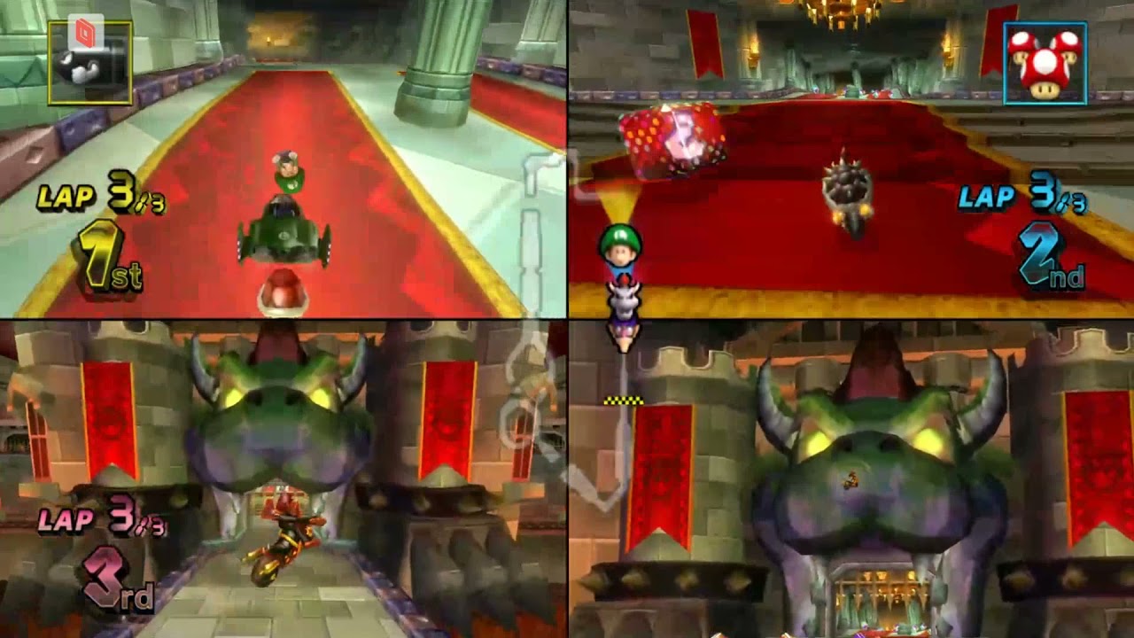 Mario Kart Wii 3 player Part 3