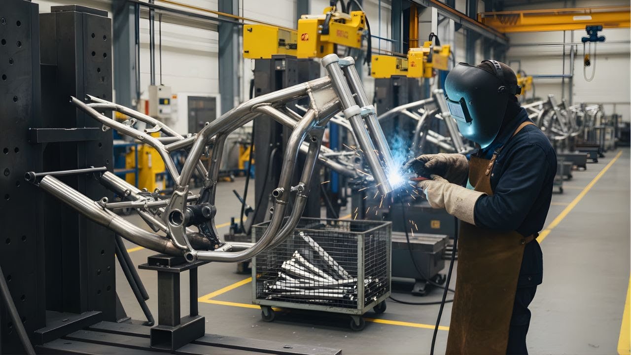 Inside the Welding Line: Building a Motorcycle Frame from Steel Tubes