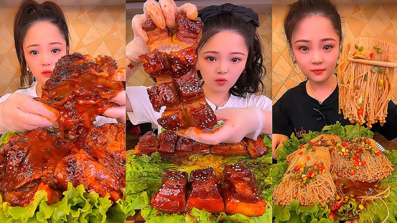 Real Mukbang :) spicy Pork Bellly Soothing Sounds While Enjoying Delicious 먹방 모음이 팅쇼 리얼 사운드 #1346