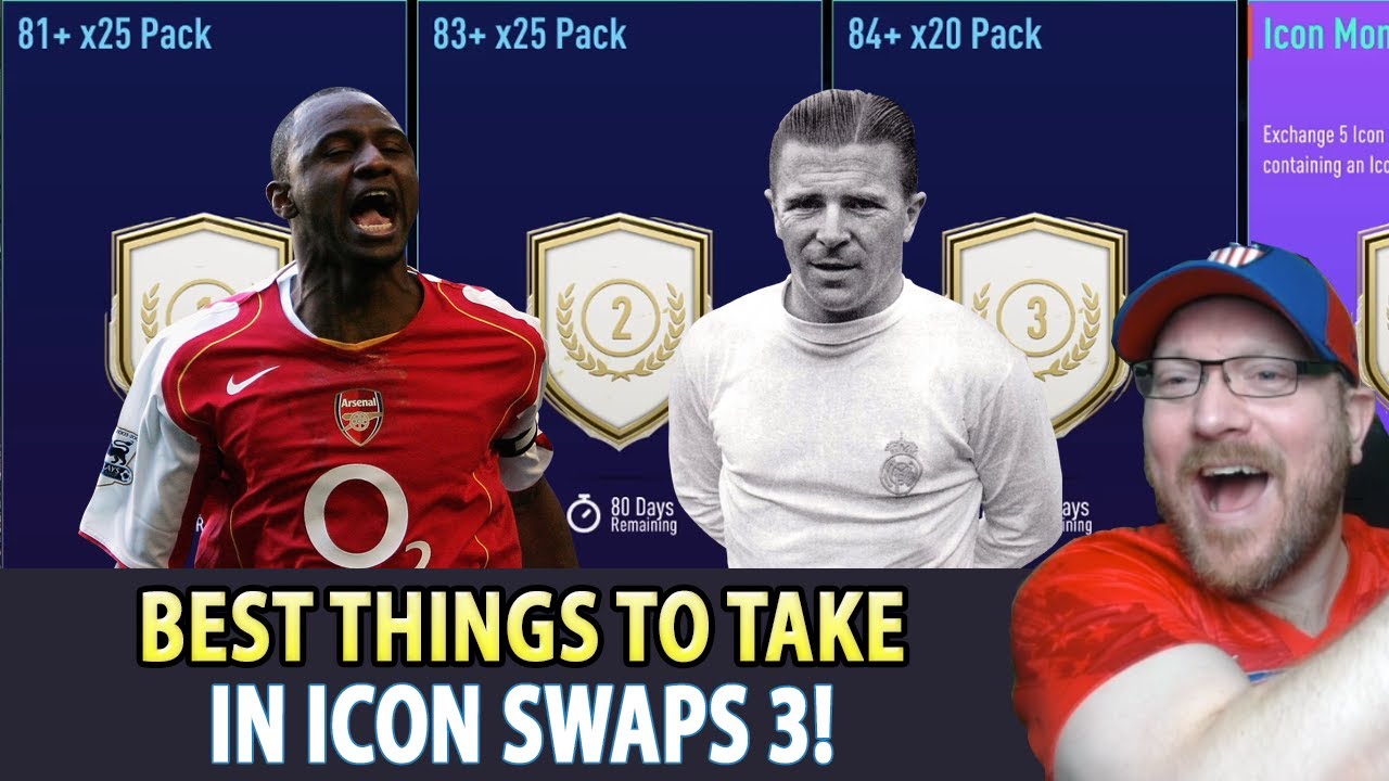 What To Take For ICON SWAPS 3 - Vieira - Puskas - 84+ x20 Pack - Icon Player Picks FIFA 21 Ultimate