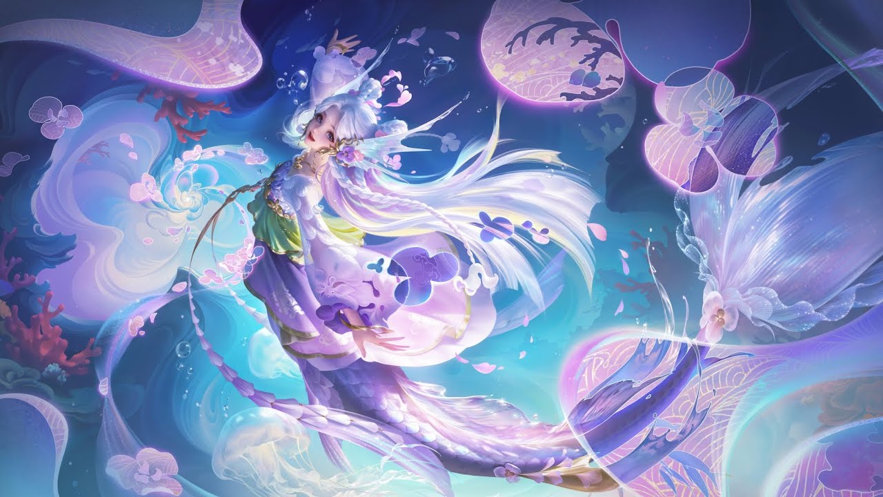 Honor of Kings - 朵莉亚 ( Dolia ) skin Phantom Mermaid gameplay