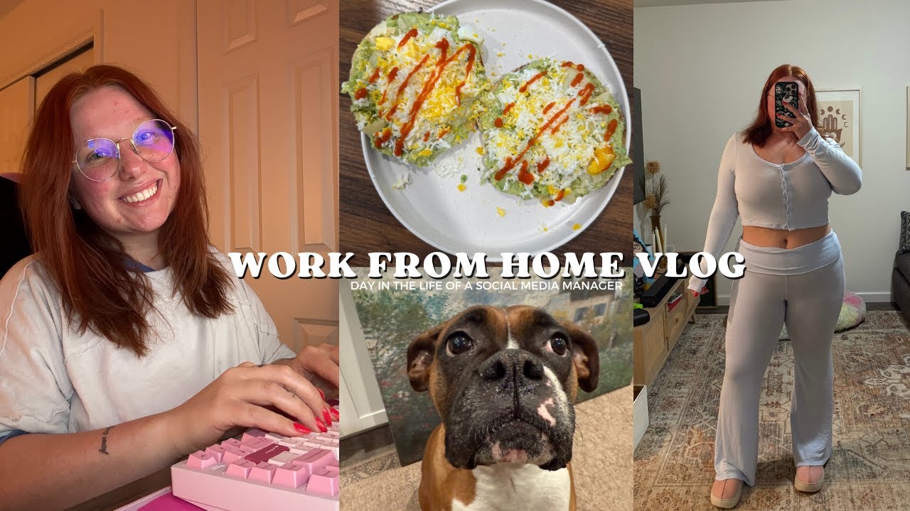 cozy work from home vlog: day in the life of a social media manager
