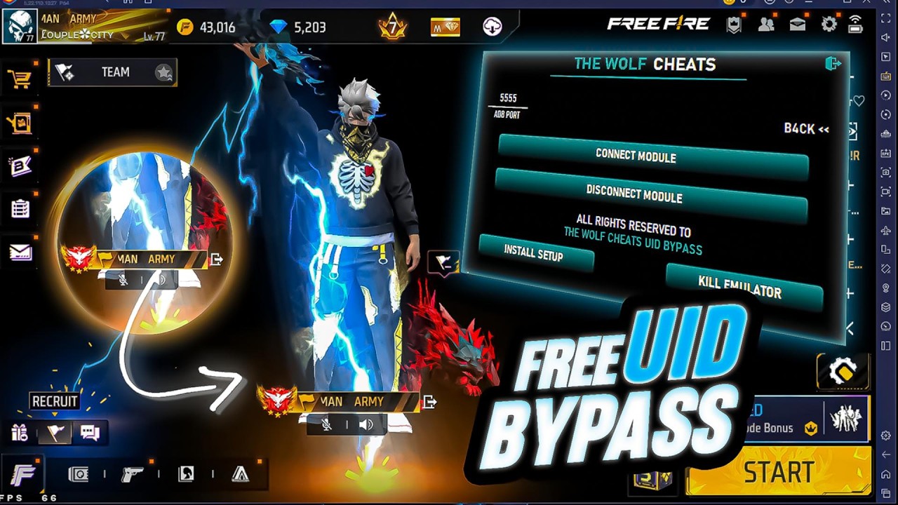 NEW FREE UID EMULATOR BYPASS OB52 SAFE 💻 FOR FREE FIRE | 100% ANTIBAN | FREE FIRE PC PANEL GRATIS 🎯
