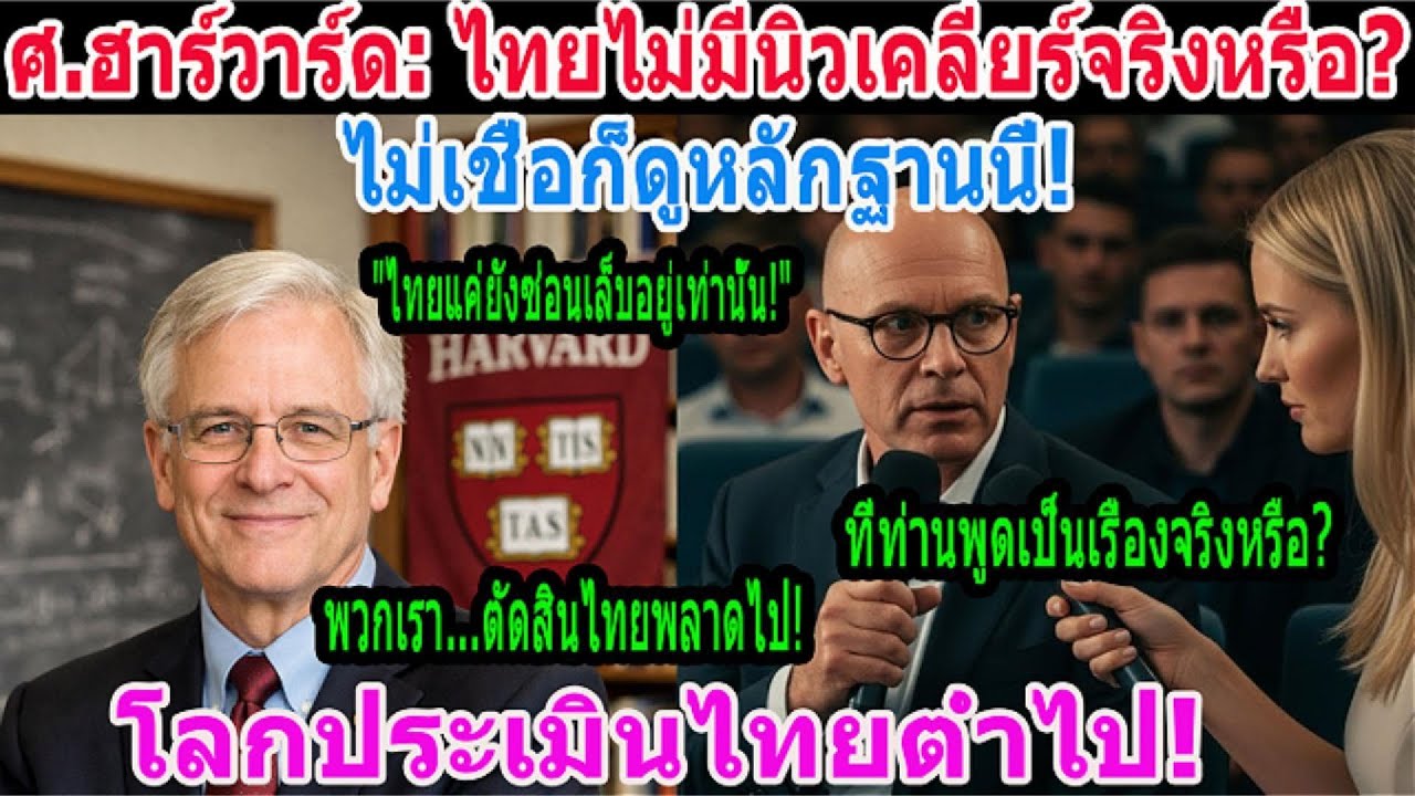 ศาสตราจารย์ฮาร์วาร์ดสหรัฐฯ ออกโรงเตือน! ทั่วโลกกำลังประเมินประเทศไทยผิดพลาดอย่างมหันต์