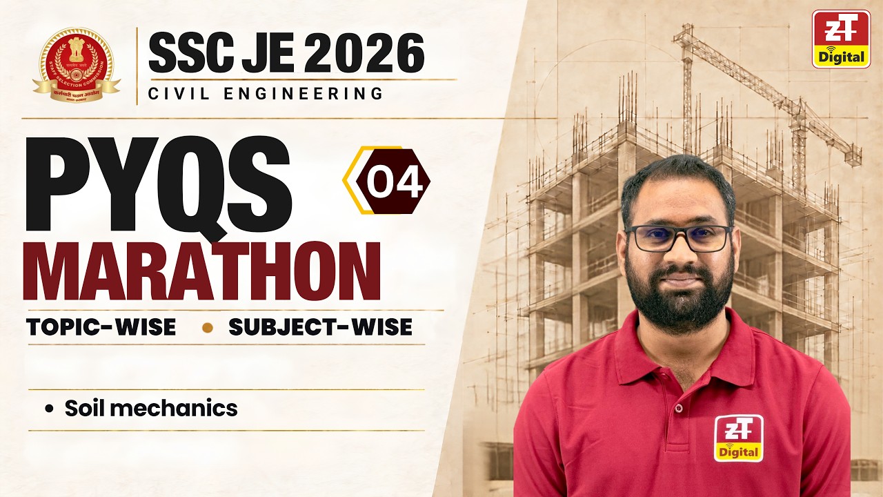 SSC JE 2026 Civil Engineering PYQs Marathon | Live Series | Class -4 | ZONE TECH