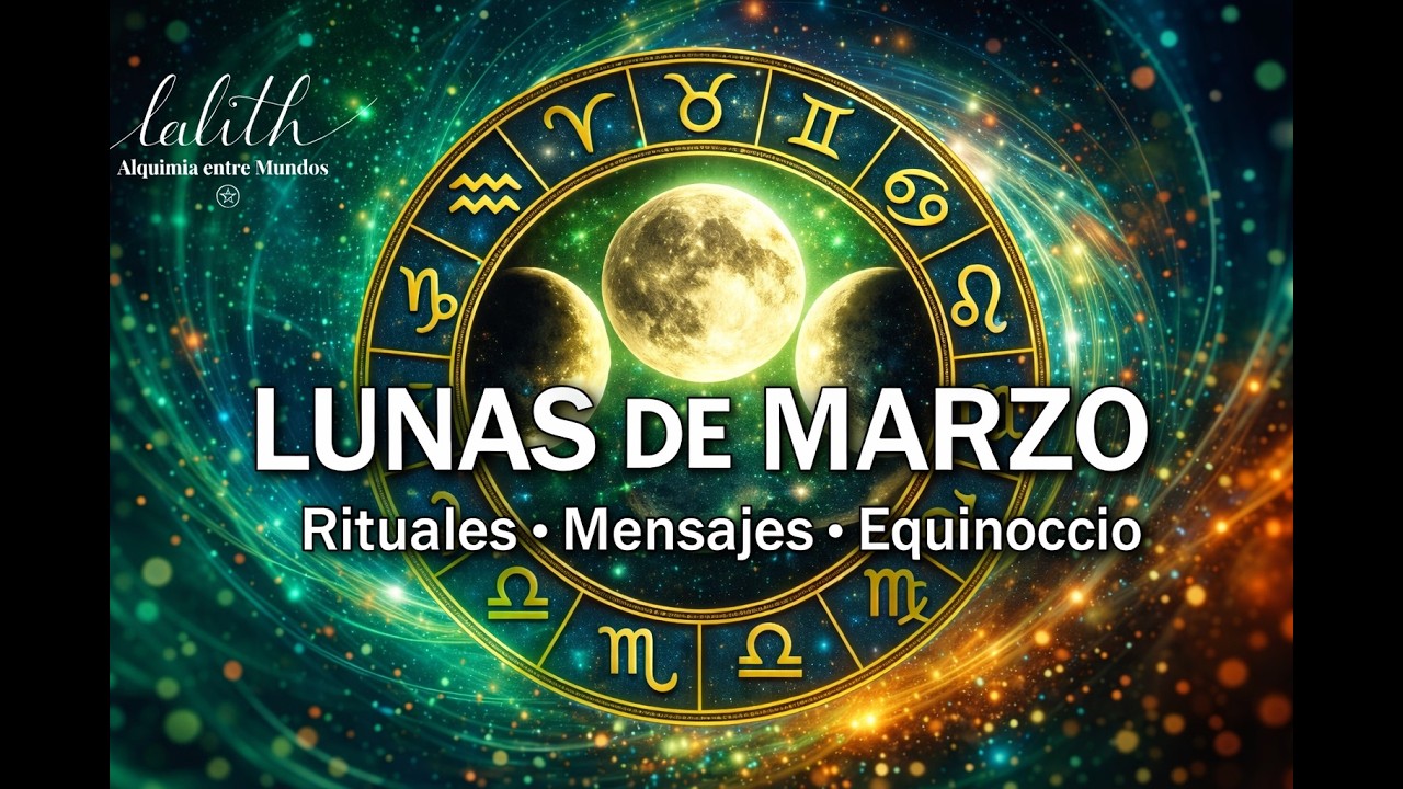 Lunas de Marzo 2026 🌕🌑 | Eclipse, Luna Nueva en Piscis y Equinoccio en Aries