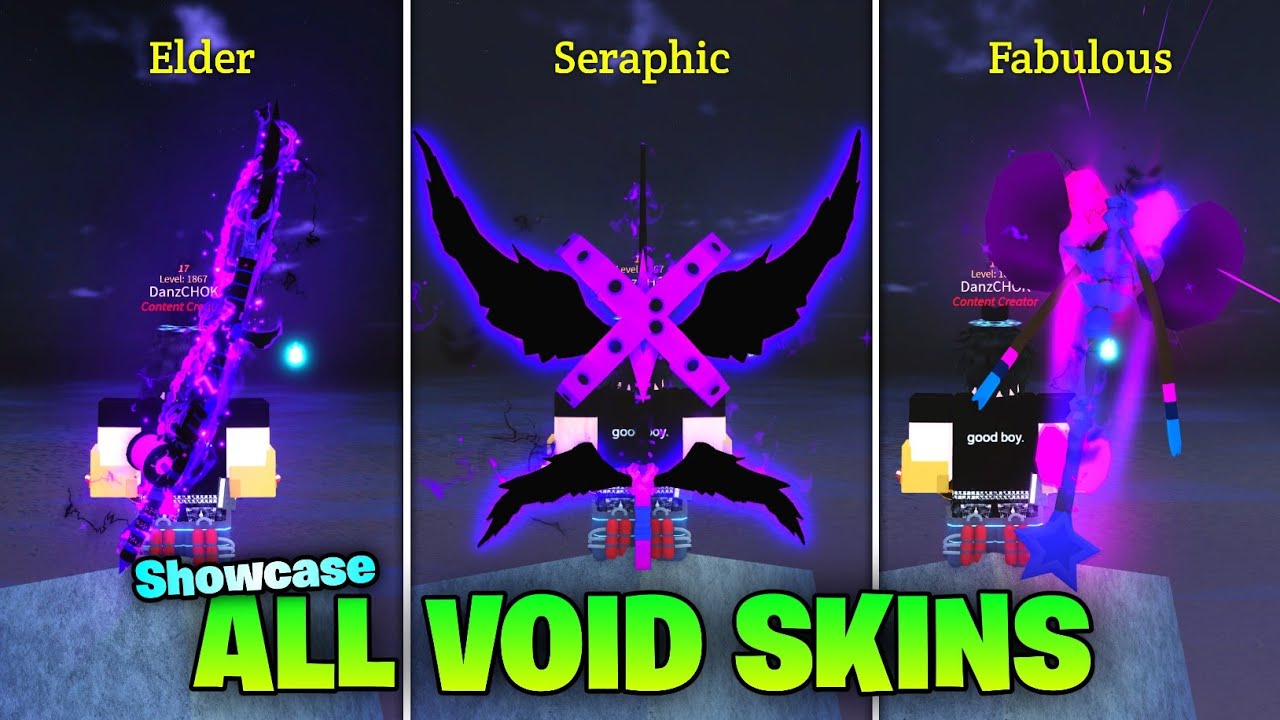 ALL VOID SKINS Showcase In FISCH (Void Skin Crates)