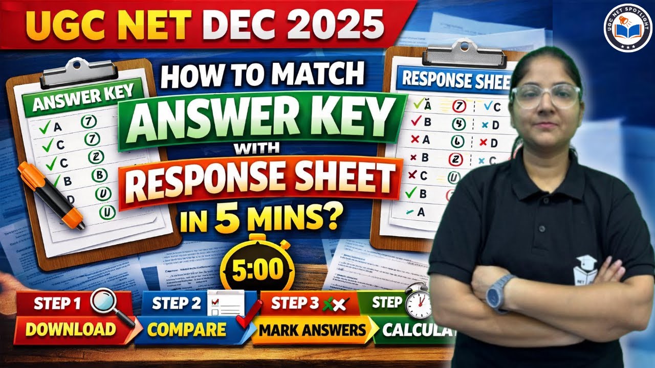 UGC NET DEC 2025 Answer Key Kaise Match Kare? UGC NET Answer Key Kaise Check Kare?