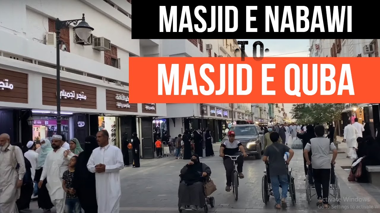 Walk from Masjid e Nabawi to Masjid e Quba in 4K Ultra HD - Madina Munawara Night Walk