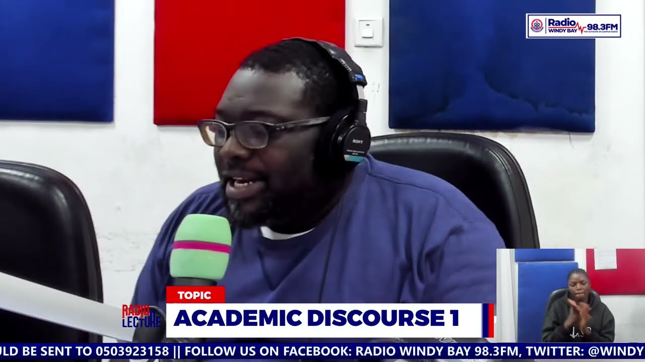 RADIO LECTURE SERIES (16/01/26)COURSE CODE GPD 111: COMMUNICATION SKILLSTOPIC: ACADEMIC DISCOURSE 1