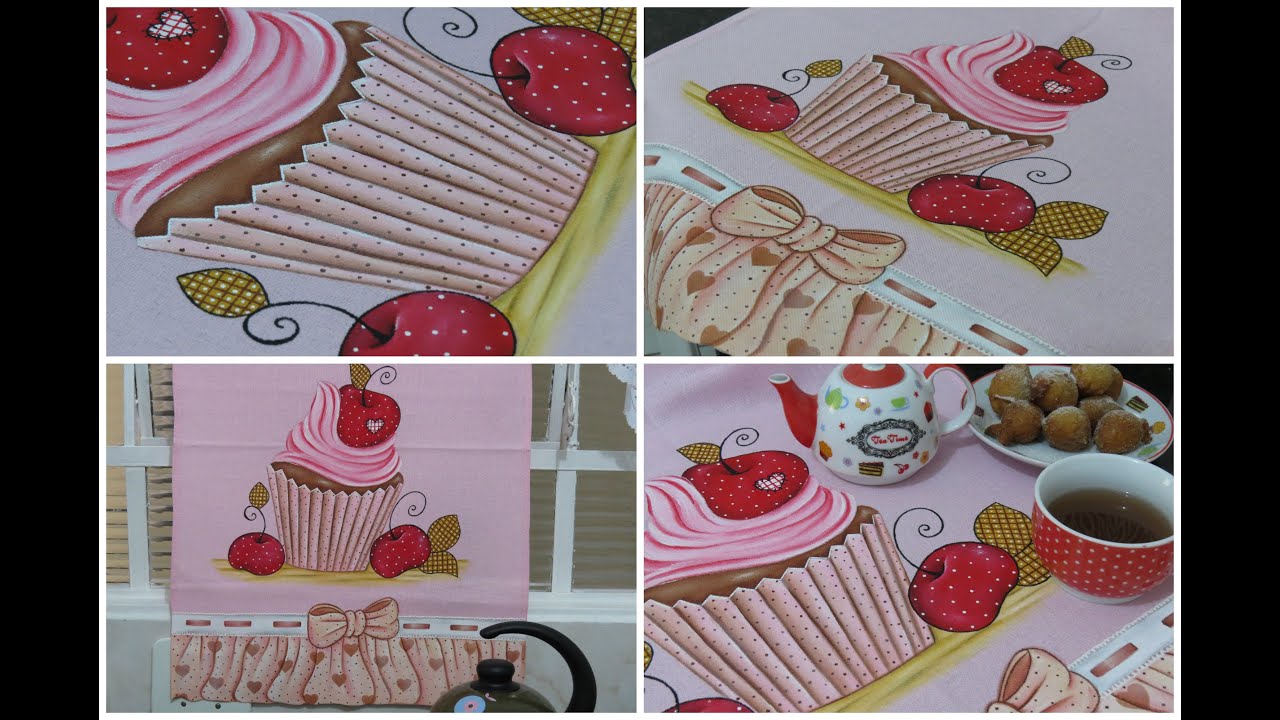 Pintura em tecido - Vamos pintar um cupcake? - Artes Mariana Santos
