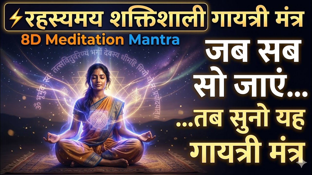 रात में सुनो ये रहस्यमय गायत्री मंत्र | शक्तिशाली मंत्र  Deep Meditation | मन को बदल देने वाला मंत्र