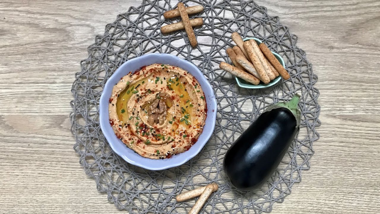 🍆Cómo hacer BABA GANOUSH, MUTABAL o paté de BERENJENAS🍆 ¡Receta SANA para DIPEAR!