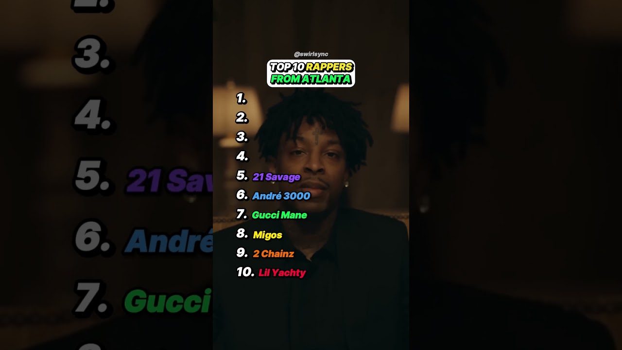 Top 10 Rappers from Atlanta! #rap #rapper #future #youngthug #playboicarti #atlanta