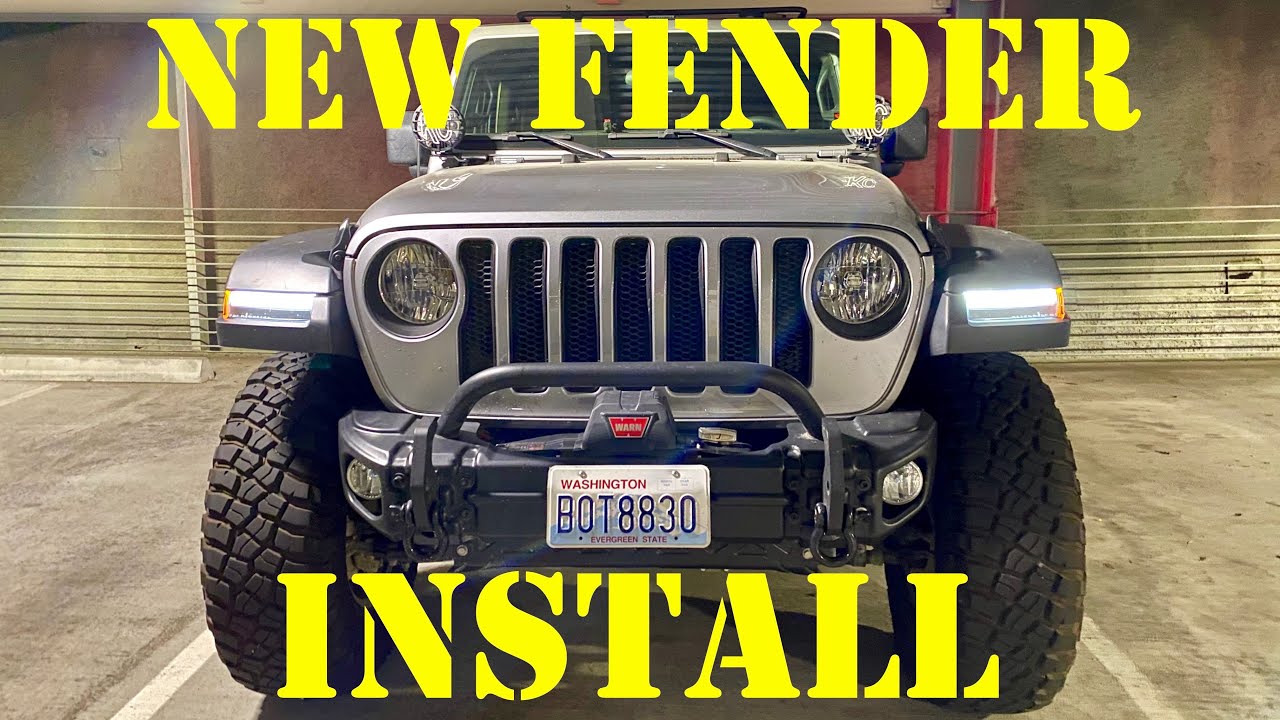New JL Wrangler Rubicon Fenders-High Clearance Fender with LED Lights