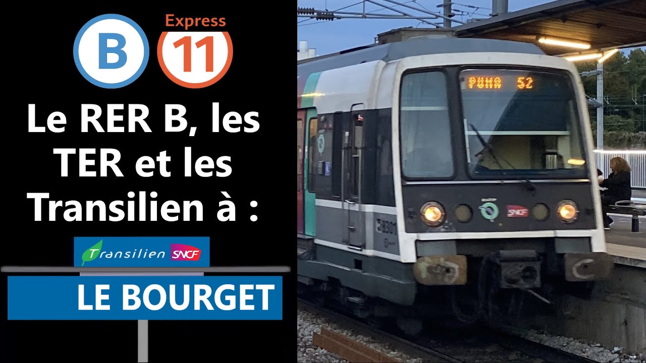 Spot à Le Bourget sur le RER B (MI79, MI84, Z 50000, B 84500, U 53600)