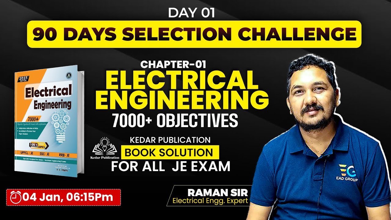 Electrical JE 7000+Objective Book Solution For All JE Exam by Raman sir, 90 Days Selection Challenge