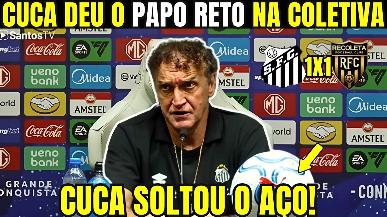 REVOLTANTE INACEITAVEL! CUCA DESABAFA AP&Oacute;S Santos 1x1 Deportivo Recoleta E TORCIDA FICA DESCONFIADA