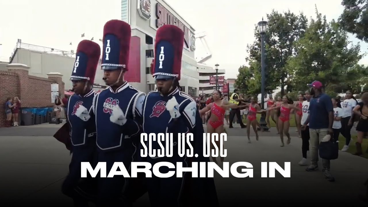 SCSU vs. USC 2025 | Marching In | Champagne Dancers