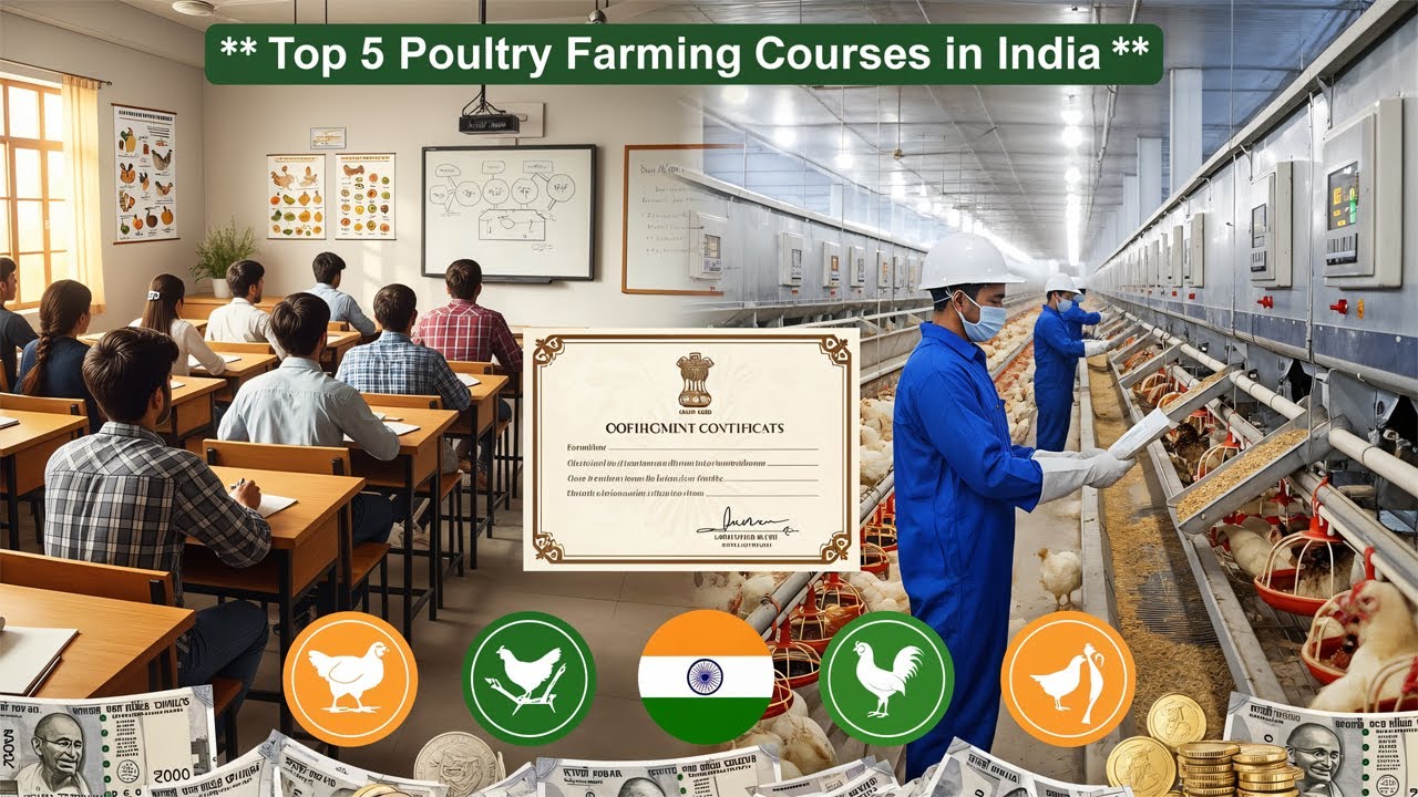 Top 5 Poultry Farming Courses in India | Free Training + Govt Certificate + Loan Benefits" 