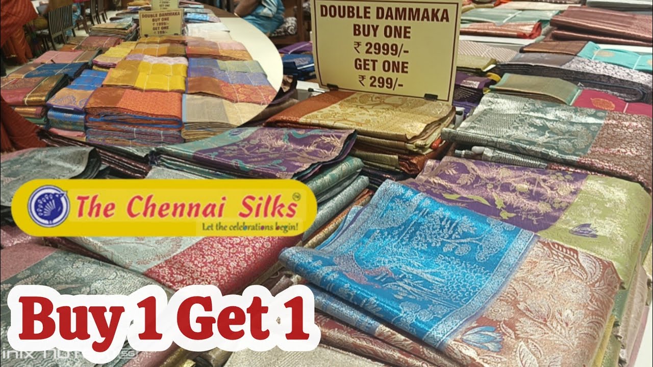 Double Damaka Offer ஒரு பட்டு சேலை Rs.1999 வாங்கினால் இன்னொரு பட்டு சேலை Rs.199 வாங்கிகலாம்