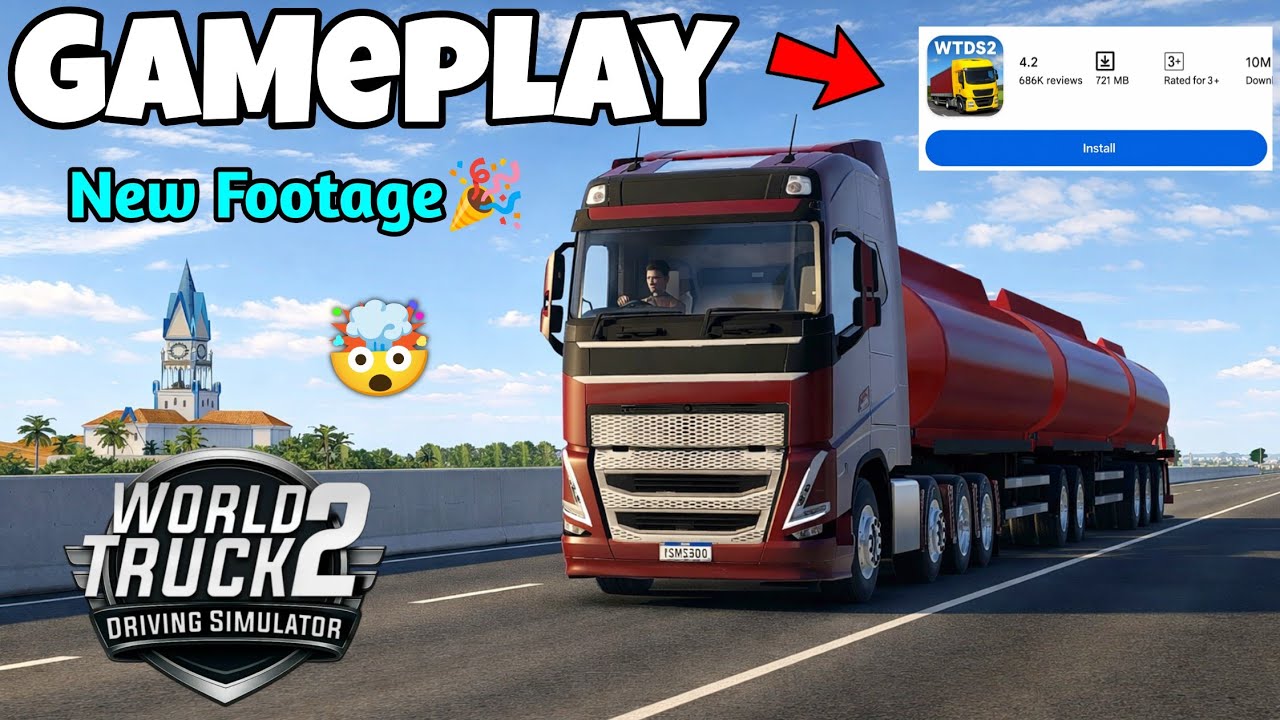 Видео игрового процесса World Truck Driving Simulator 2🤯 Представлены новые кадры🔥