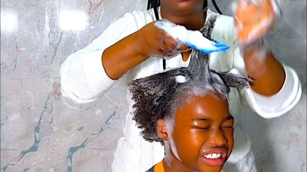 Hair care day for my baby girl Chimamanda 