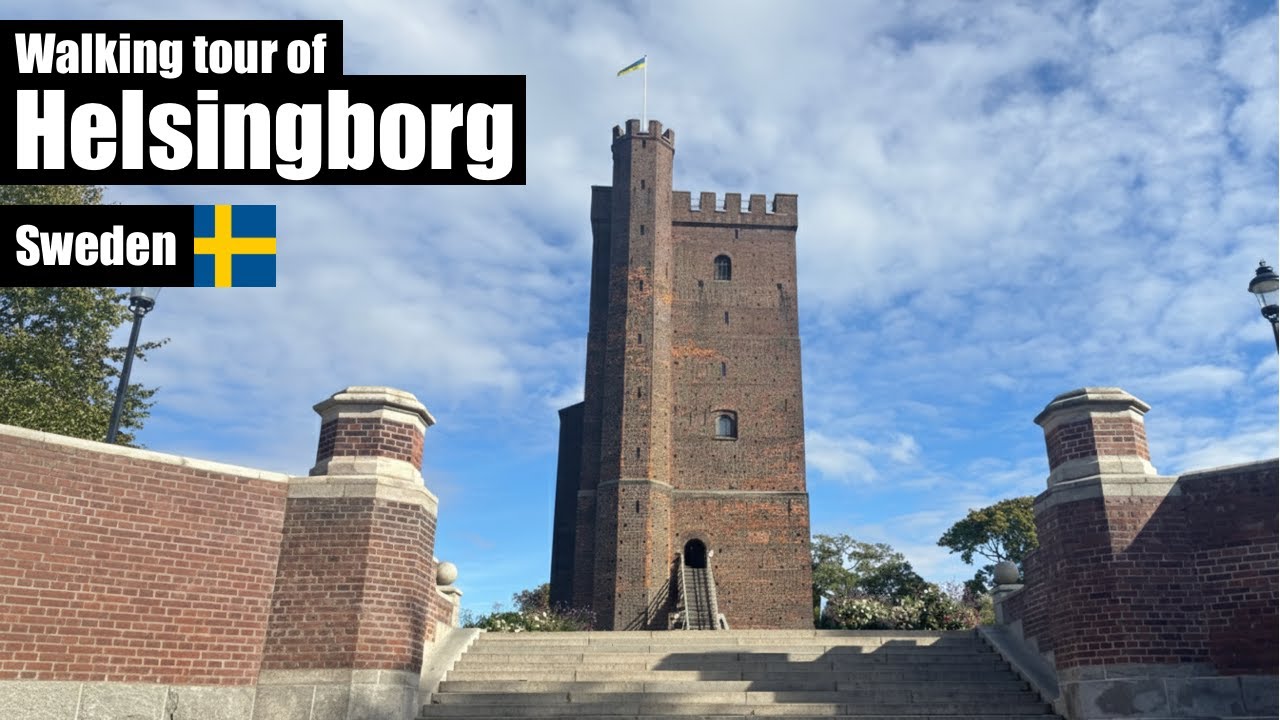 Walking Tour of HELSINGBORG: K&auml;rnan, Old Town & Waterfront Sights in Sweden 🇸🇪