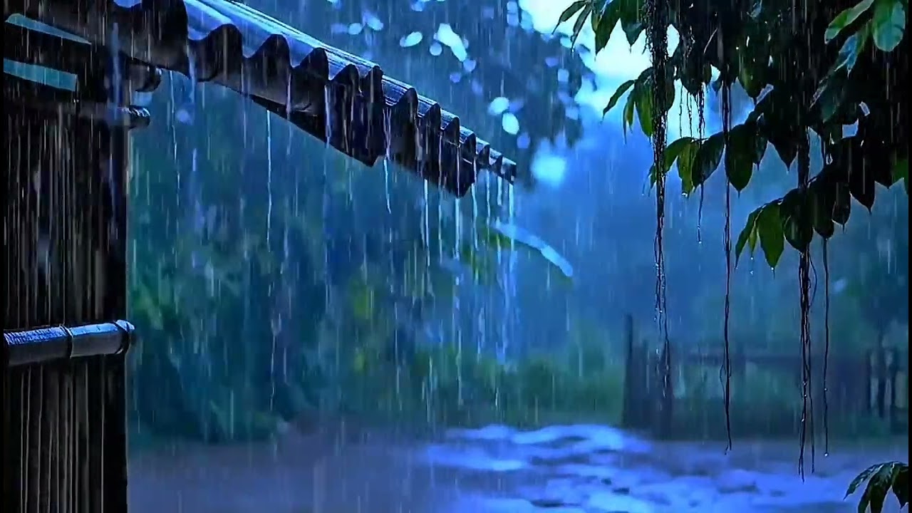 Soothing Night Rain 🌧️ Roof Sounds for Insomnia & Deep Sleep