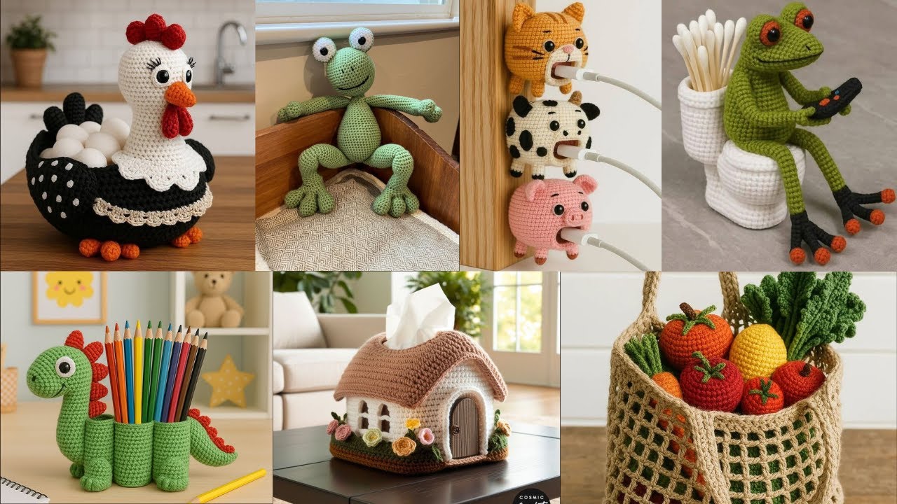 Crochet Handmade Items and Ideas 2025|Home Decoration with Crochet part 2 |DIY Crochet Project ideas