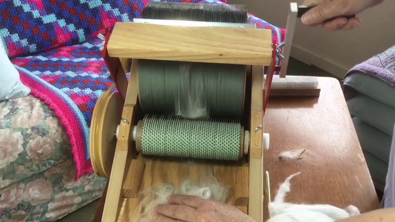 How to Card Angora Fiber on a Strauch Drum Carder