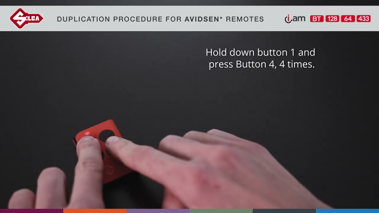 How to program  AVIDSEN* Residential Remote with Silca i.am